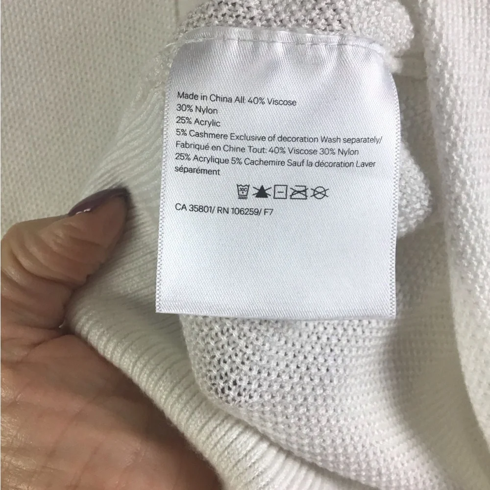 Lululemon Sincerely Yours Sweater White Women’s Size 12